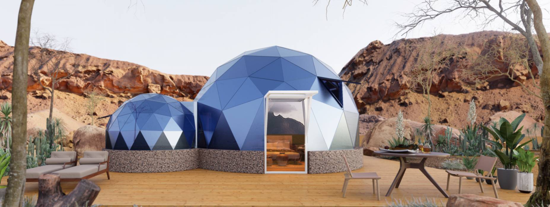 二七区球形智能光伏玻璃星空房